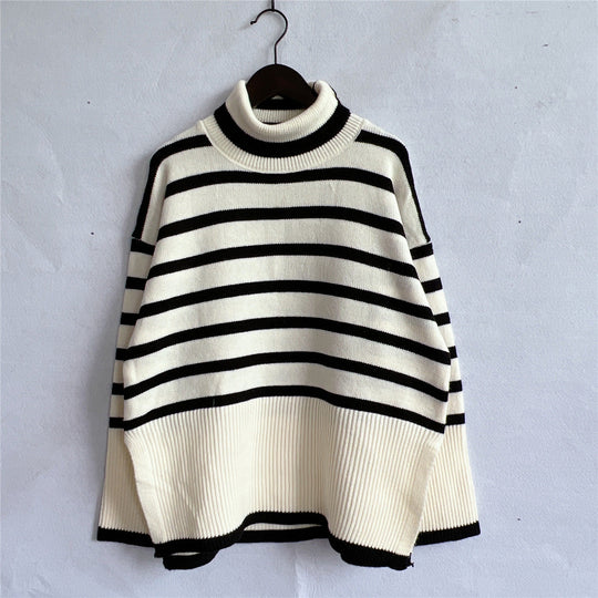 EB | Gestreifter Strickpullover für Herbst & Winter