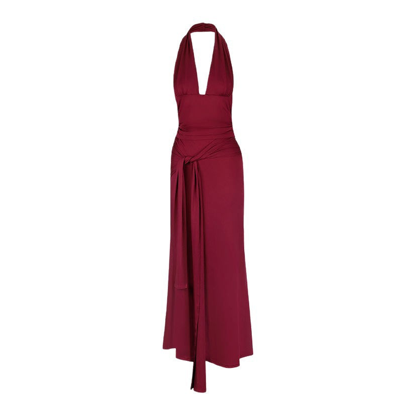 Damen Maxi-Kleid im eleganten Wickelstil EB