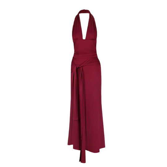Damen Maxi-Kleid im eleganten Wickelstil EB