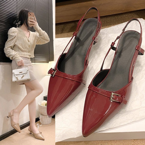 Damen Elegante Slingback-Pumps mit modischem Finishing EB