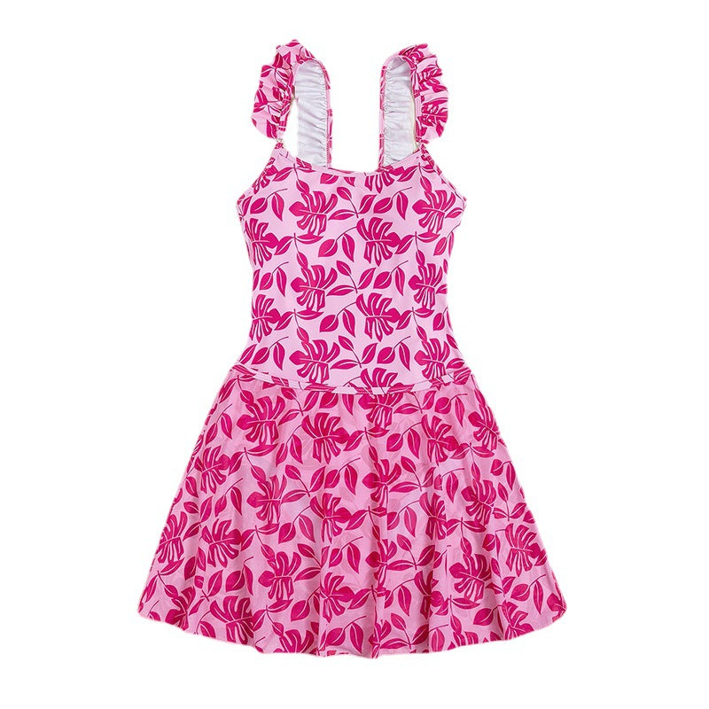 Damen Schwimmdress mit verspielten Rüschendetails EB