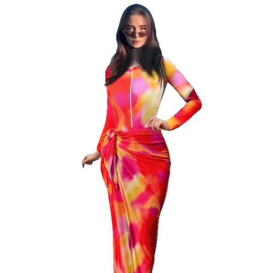 Damen Modischer UV-Schutz-Schwimmanzug mit Wickeldetail EB