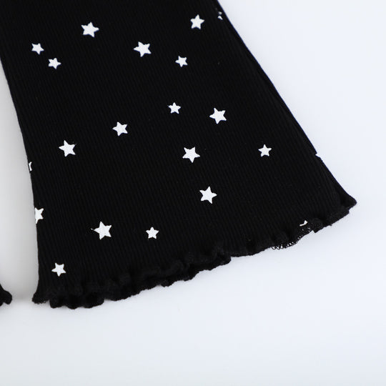 Mädchen Flared Leggings mit funkelndem Sternenmotiv EB