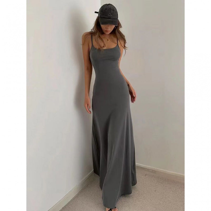 Damen Maxikleid mit elegantem Schnitt und verstellbaren Trägern EB