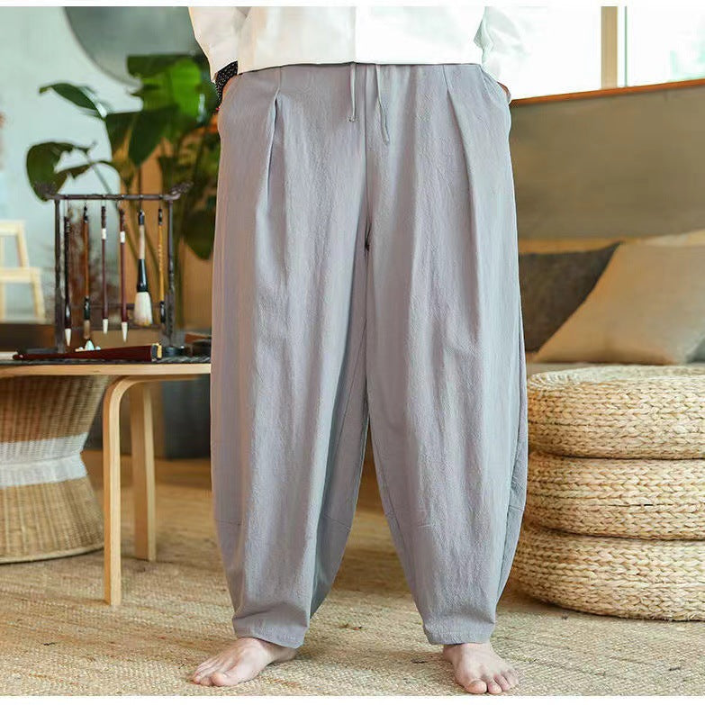 Unisex nan moderner Oversize Harem-Jogger mit tiefem Schritt, Tunnelzug und seitlichen Eingrifftaschen EB