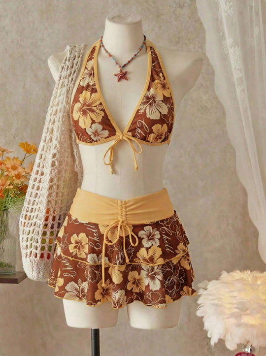 Damen Bikini-Set mit Rock EB