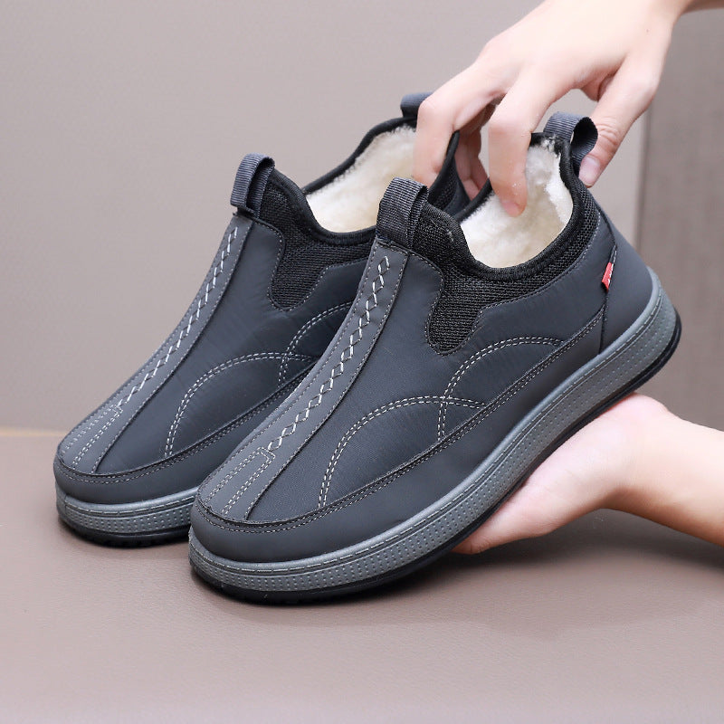 Damen Komfortable und warme Slip-On Freizeitschuhe mit Innenfutter EB