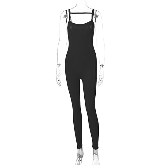 Damen Langärmeliger Jumpsuit mit schmalem Schnitt EB