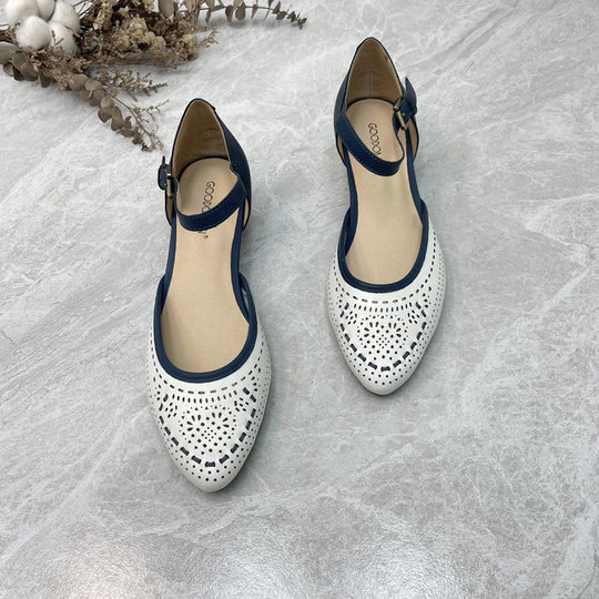 Damen Ballerinas mit verstellbarem Riemen und luftdurchlässigem Obermaterial EB