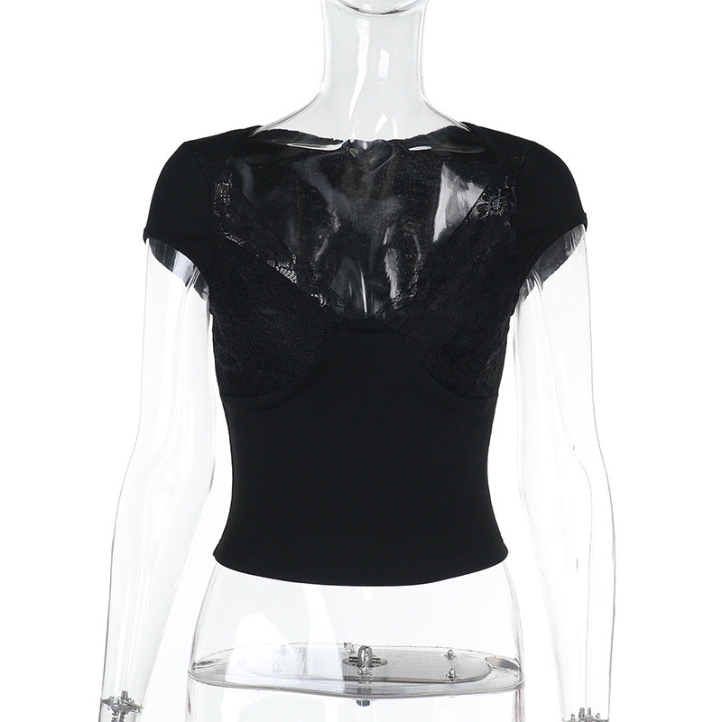 Damen Spitzen-Bustier mit raffiniertem Netzdesign EB