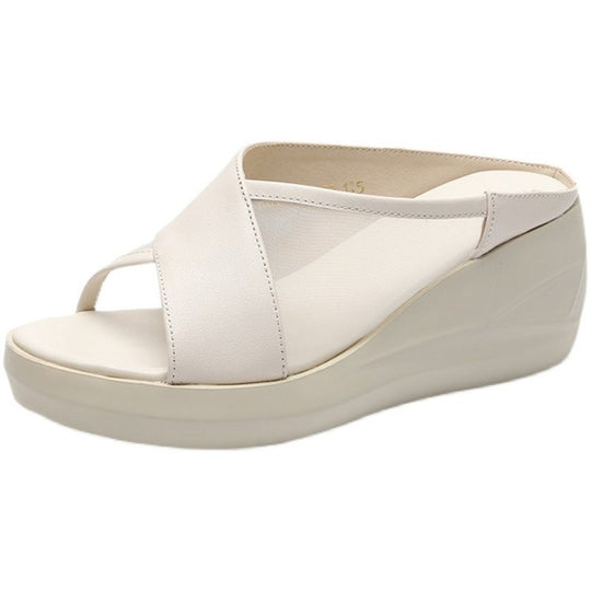 Damen Wedge-Pantoletten mit atmungsaktiver Mesh-Oberfläche und komfortabler Sohle EB