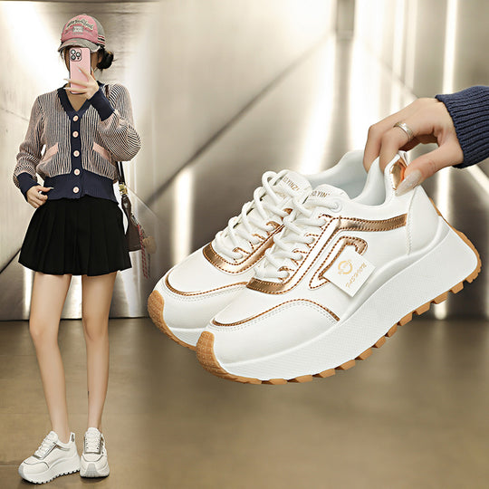 Damen Sportliche Sneakers mit glänzenden Akzenten und dämpfendem Profil EB