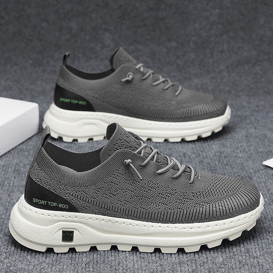 Damen Sportliche Sneaker mit atmungsaktiver Strickoberfläche und rutschfester Sohle EB