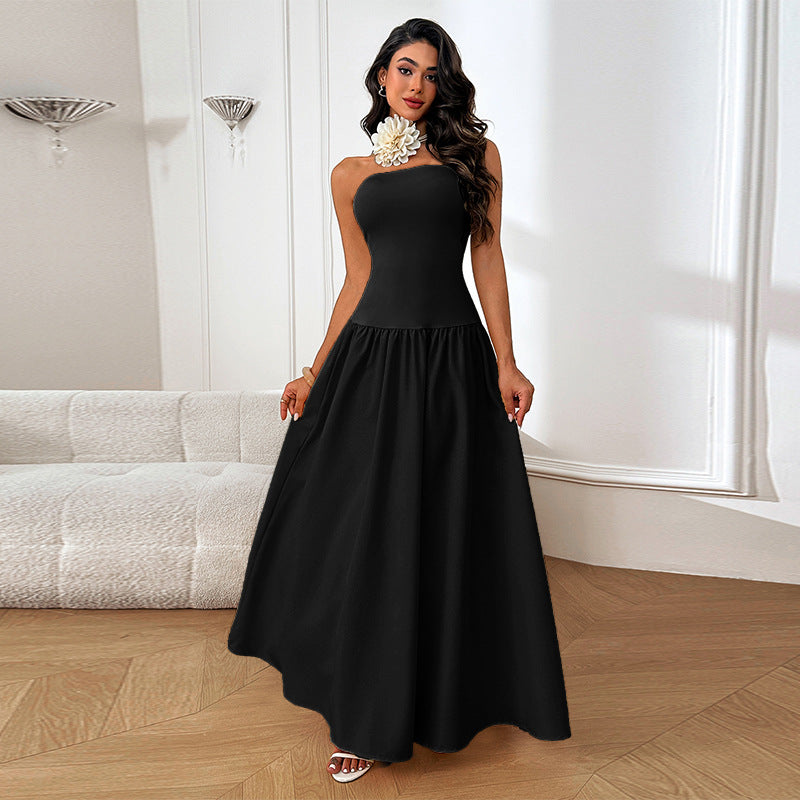 Damen Elegantes Maxikleid mit floralem Akzent EB