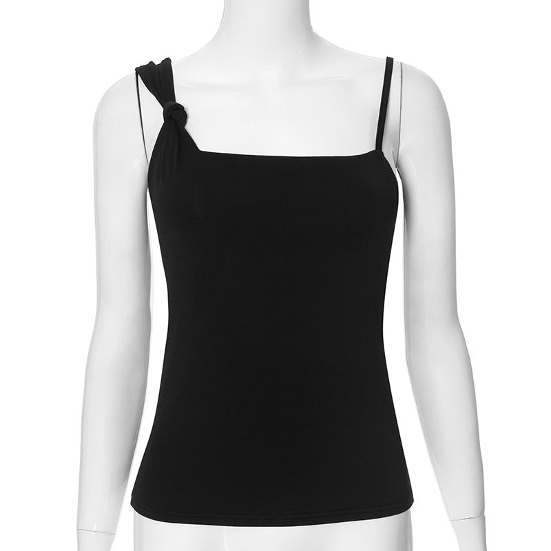Damen lässiges Trägershirt mit knoten Detail EB