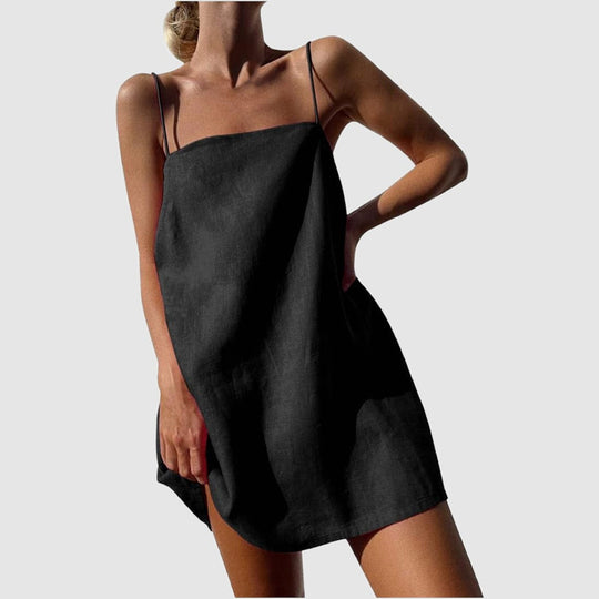 Damen lässiges Trägerkleid aus leichtem Material EB