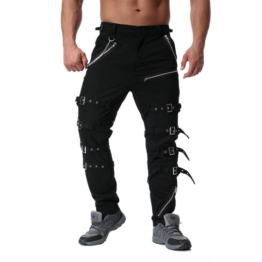 Herren Cargo-Hose mit vielseitigem Schnitt und auffälligen Schnallen EB