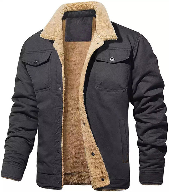 Herren warme Übergangsjacke mit flauschigem Innenfutter EB