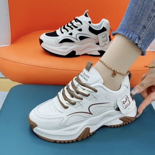 Damen Sportliche Chunky Sneakers mit modischem Design und stoßdämpfenden Eigenschaften EB