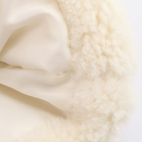 Damen Teddyfelljacke mit Gürtel und weichem Innenfutter EB
