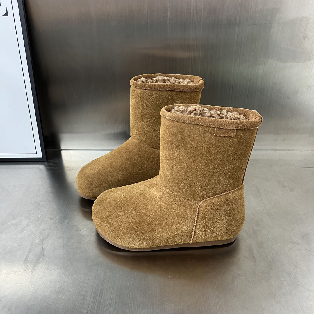 Damen Gemütliche Winterstiefel mit weichem Fleecefutter und rutschfester Sohle EB