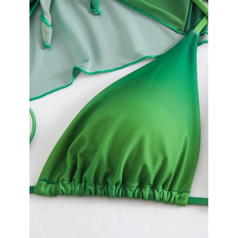 Damen Bikini-Set mit transparentem Oberteil und verstellbaren Trägern EB