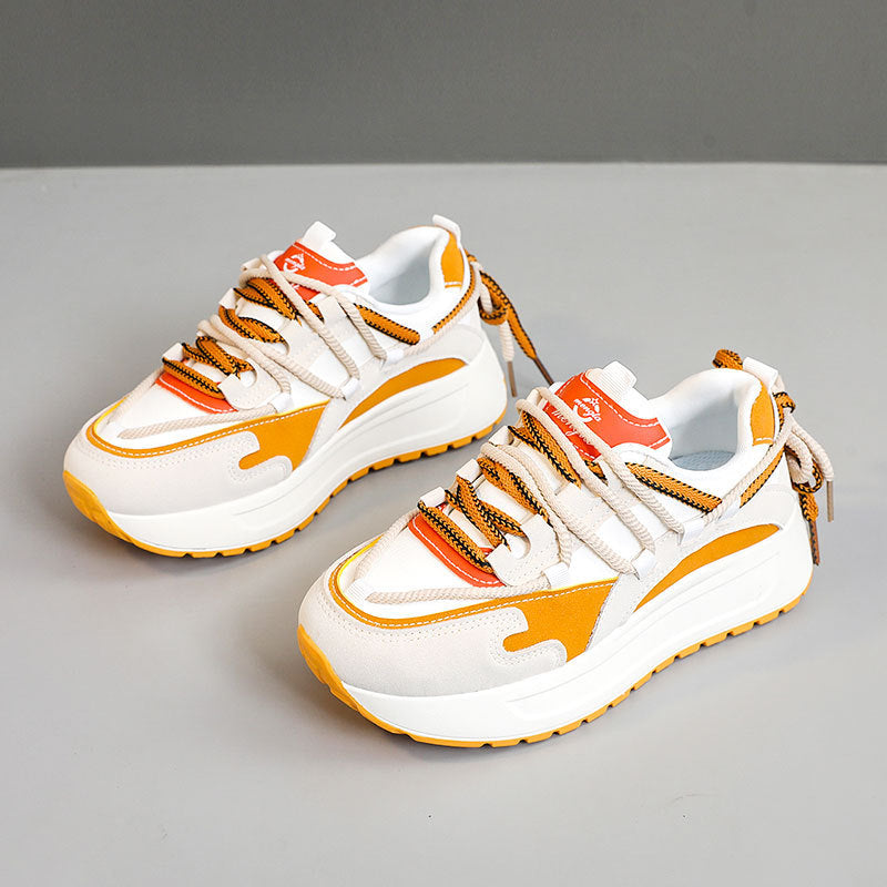 Damen Sportliche Chunky Sneakers mit atmungsaktiver Mesh-Oberfläche und dämpfender Laufsohle EB