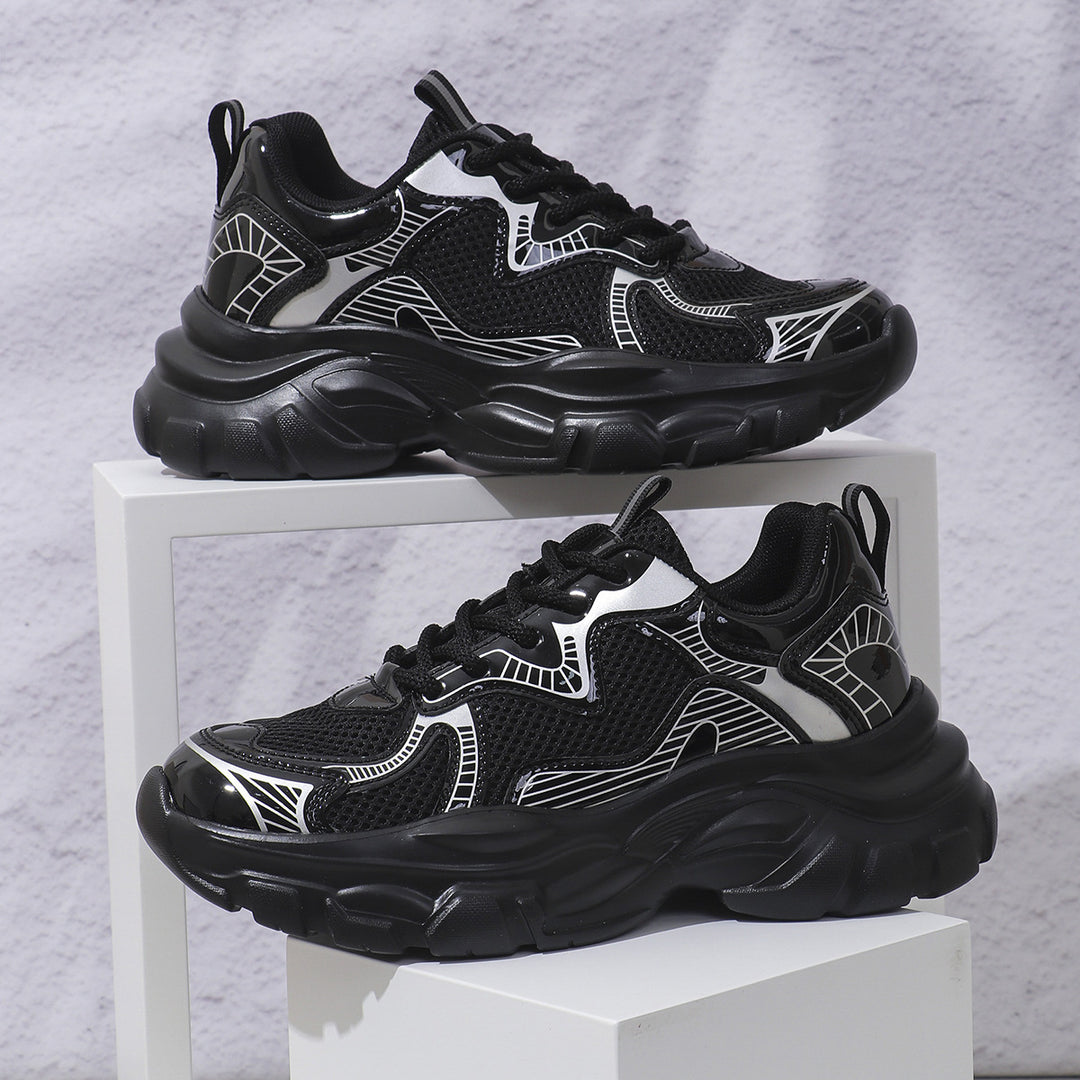 Damen Sportliche Sneakers mit atmungsaktivem Obermaterial und stoßdämpfender Sohle EB