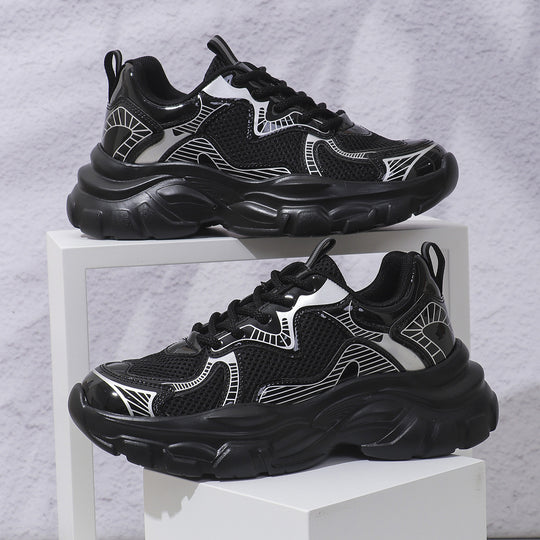 Damen Sportliche Sneakers mit atmungsaktivem Obermaterial und stoßdämpfender Sohle EB