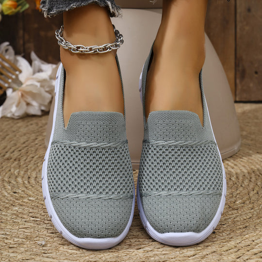 Damen Slip-On Sneakers mit atmungsaktivem Netzmaterial EB