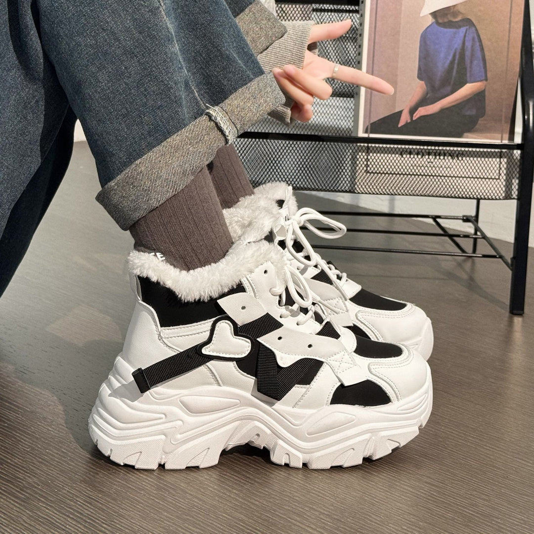 Damen Gefütterte Fitness-Sneaker mit rutschfester Sohle und modernem Design EB