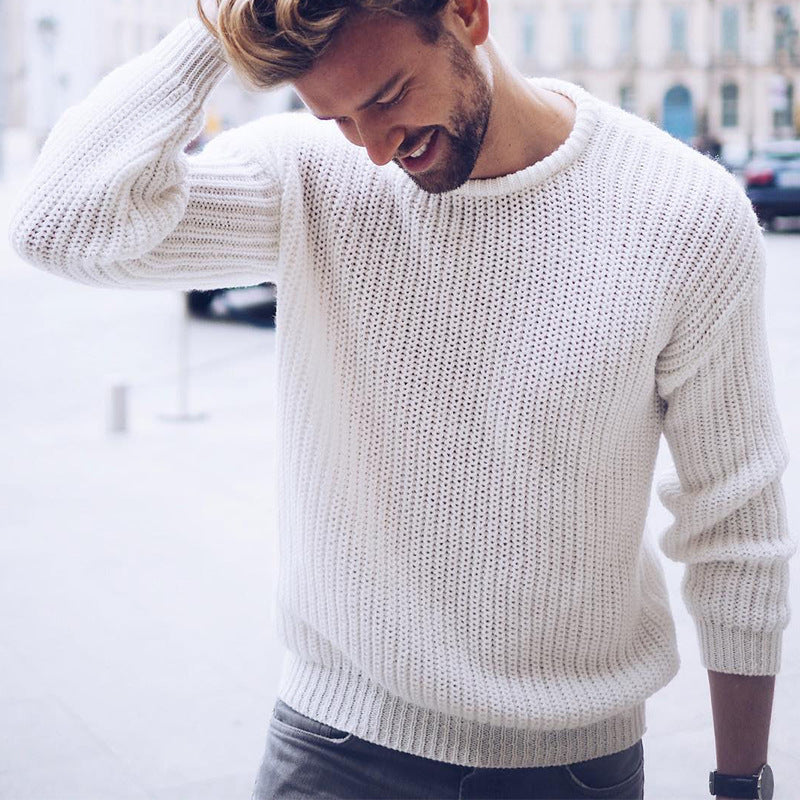 Herren lässiger Pullover mit luftiger Struktur EB