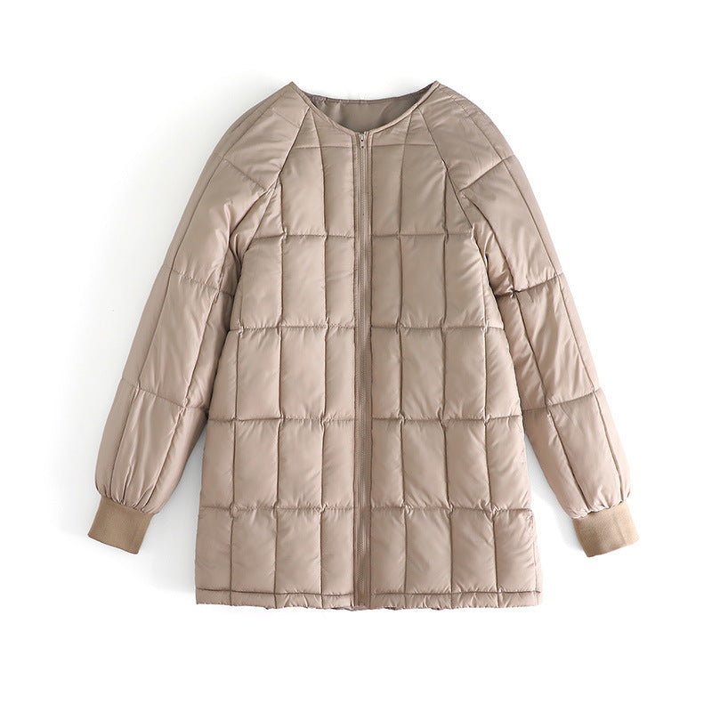 Damen modische Übergangsjacke mit abnehmbarem Kunstfellkragen und Taillenzug EB