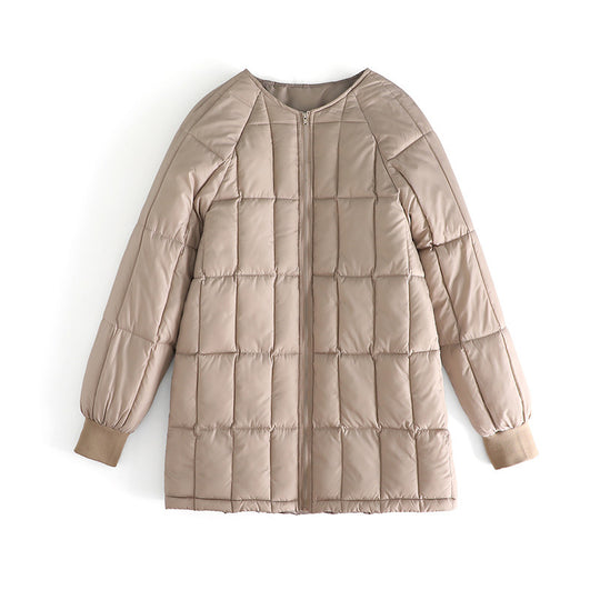 Damen modische Übergangsjacke mit abnehmbarem Kunstfellkragen und Taillenzug EB