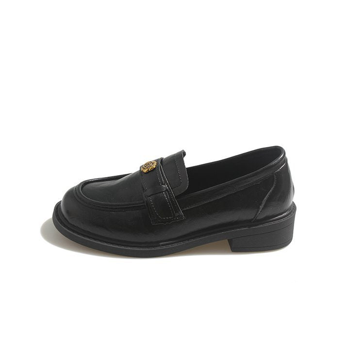Damen elegante Mokassins mit dekorativer Schnalle EB