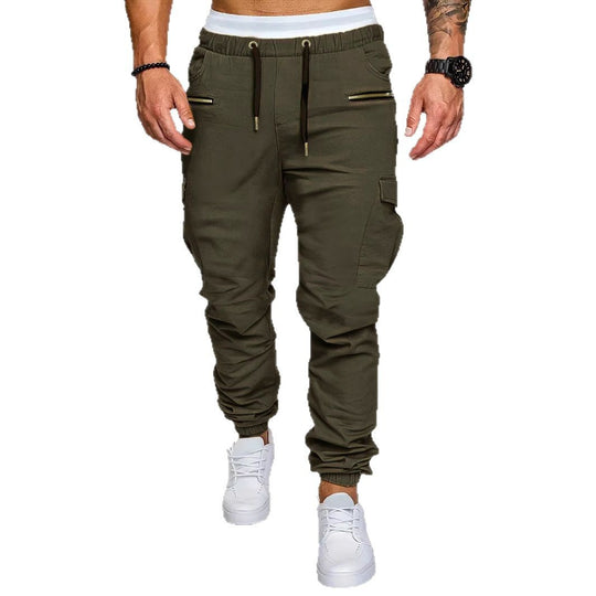 Herren Cargo-Jogginghose mit elastischem Bund und praktischen Reißverschlusstaschen EB