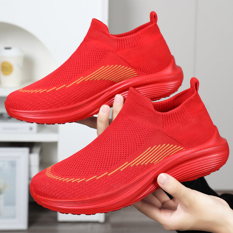 Damen Atmungsaktive und elastische Sneakers mit rutschfester Sohle EB