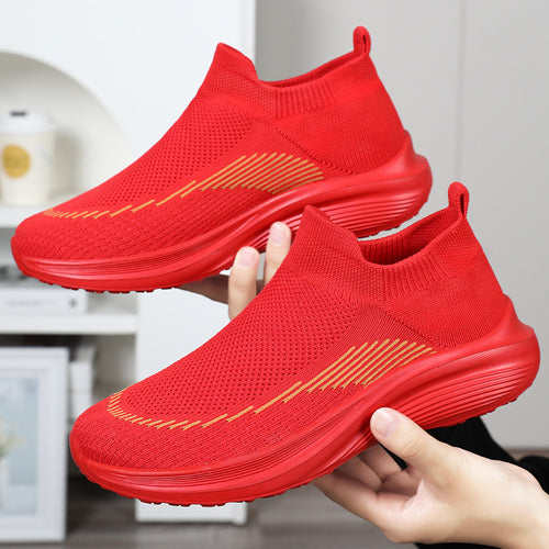 Damen Atmungsaktive und elastische Sneakers mit rutschfester Sohle EB