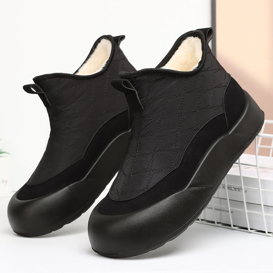 Damen Isolierte und wasserdichte Winterstiefel mit rutschfester Sohle und samtiger Innenschicht EB