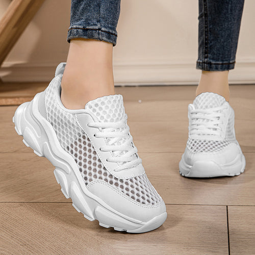 Damen Sportliche Mesh-Sneaker mit dämpfender Sohle EB
