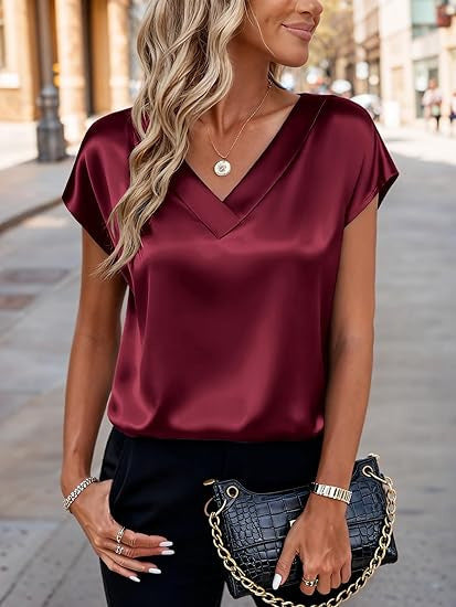 Damen Satinbluse EB