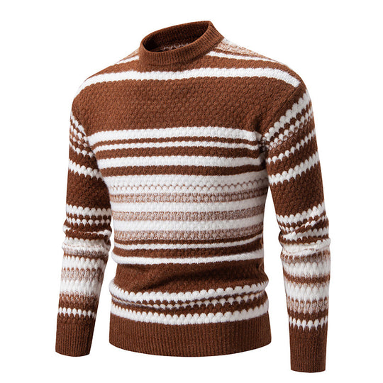 Herren Strickpullover mit strukturiertem Muster EB