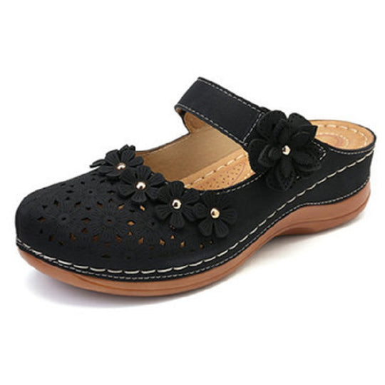 Damen Blumige Pantoletten EB