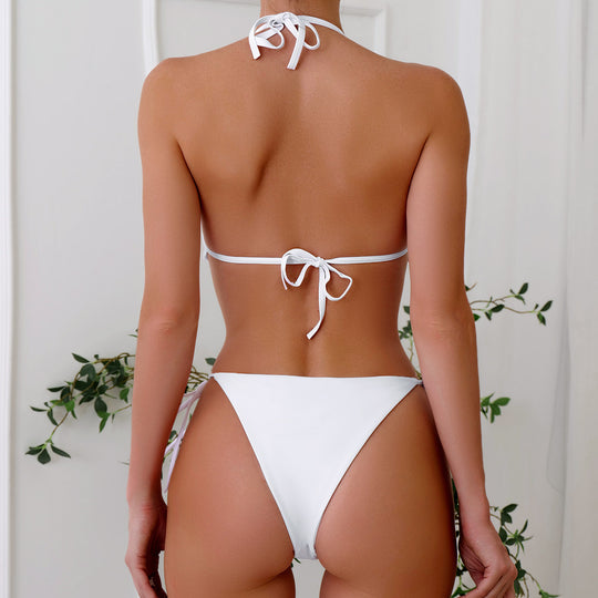 Damen Bikini mit verspieltem Rüschendesign und verstellbaren Trägern EB