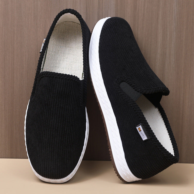 Damen Bequeme Samt-Slipper mit elastischem Einstieg und rutschfester Sohle EB