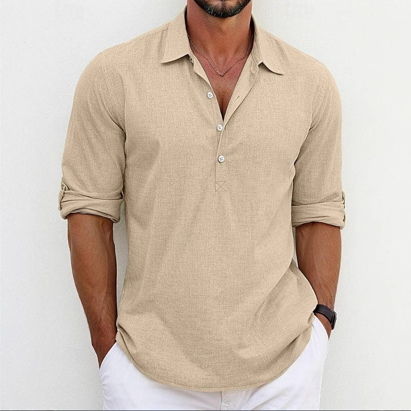 Herren Poloshirt mit modernen Knöpfen und lässigem Schnitt EB