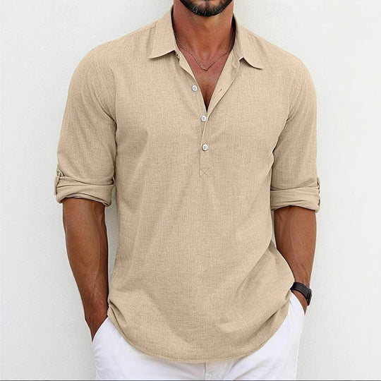 Herren Poloshirt mit modernen Knöpfen und lässigem Schnitt EB