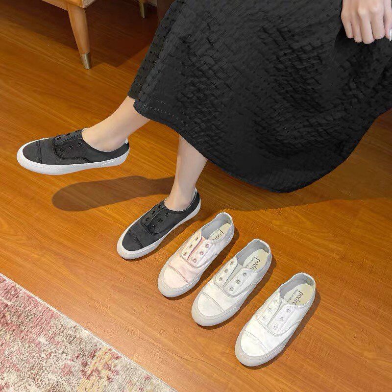 Damen trendige Slip-On Sneakers mit metallic-finish EB