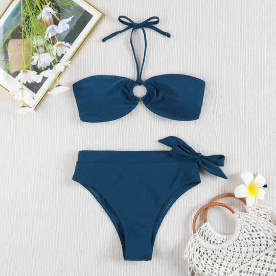 Damen Bandeau-Bikini mit verstellbaren Trägern und hochwertigem Twist-Design EB