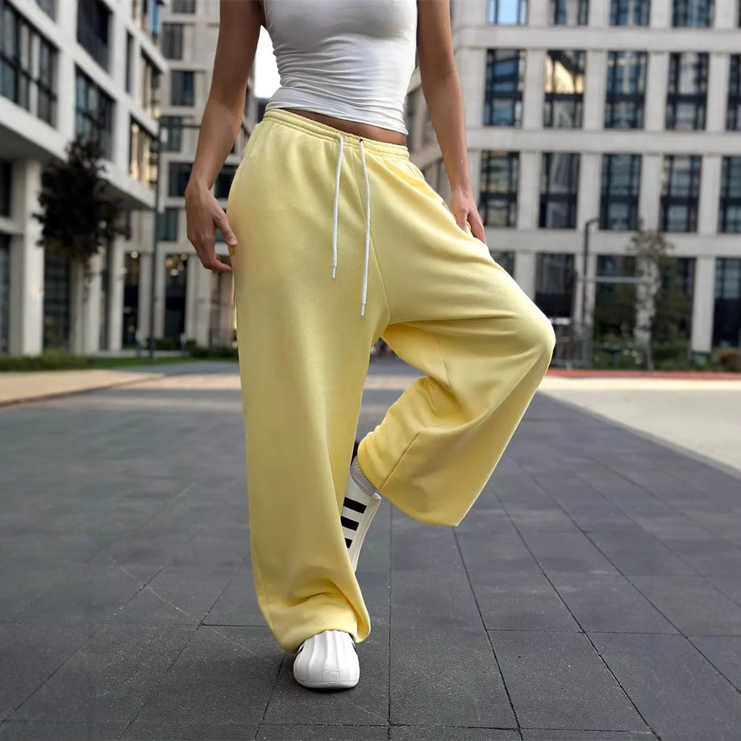Damen nan oversized Sweathose mit breitem Bund und Kordelzug EB